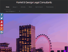 Tablet Screenshot of harriet-george.com